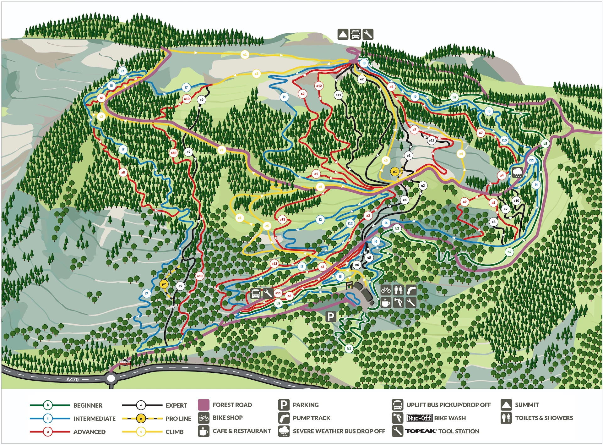 Map of Bike Park Wales